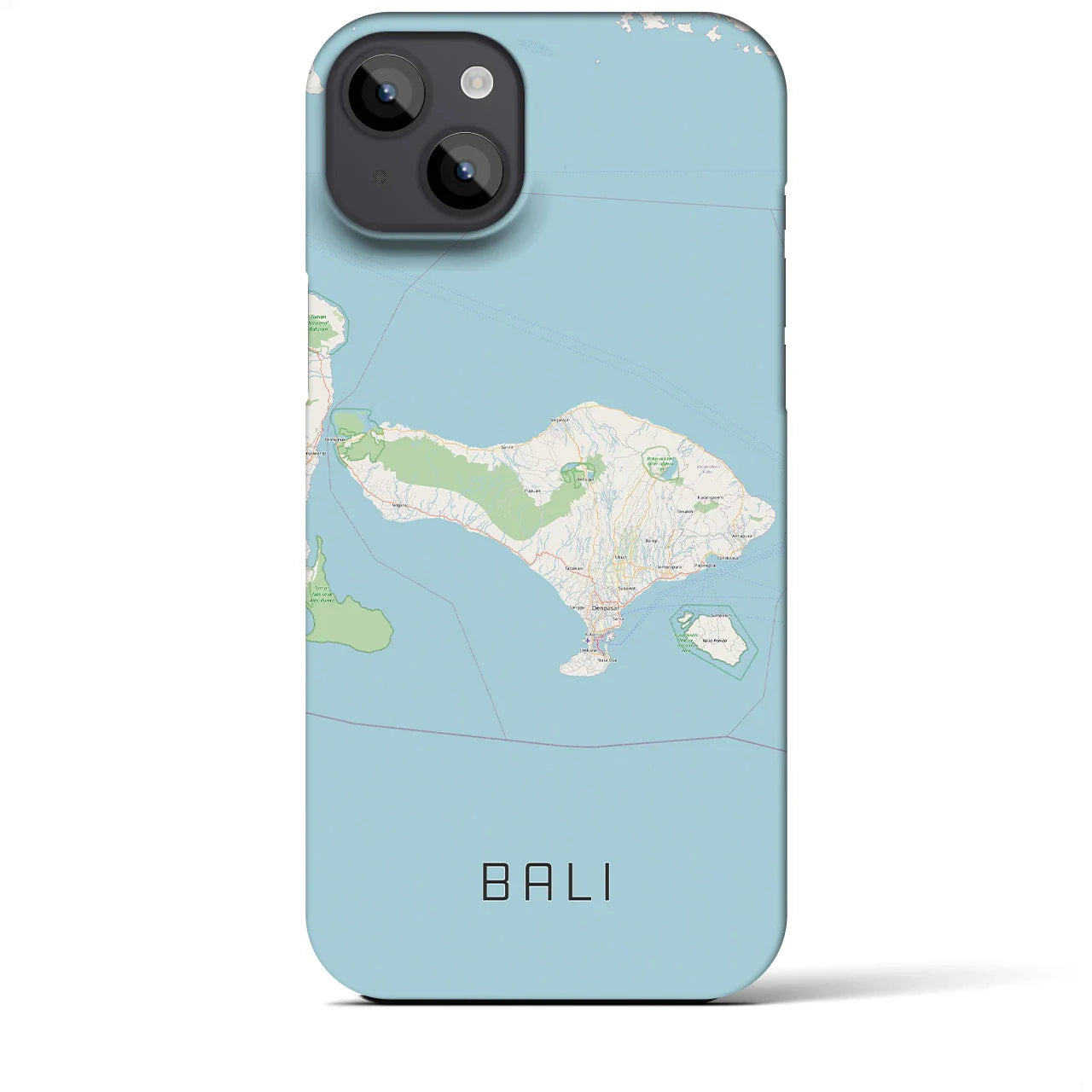 【バリ(インドネシア)】地図柄iPhoneケース(バックカバータイプ)