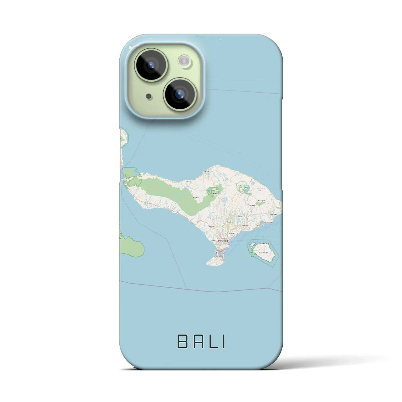 【バリ(インドネシア)】地図柄iPhoneケース(バックカバータイプ)