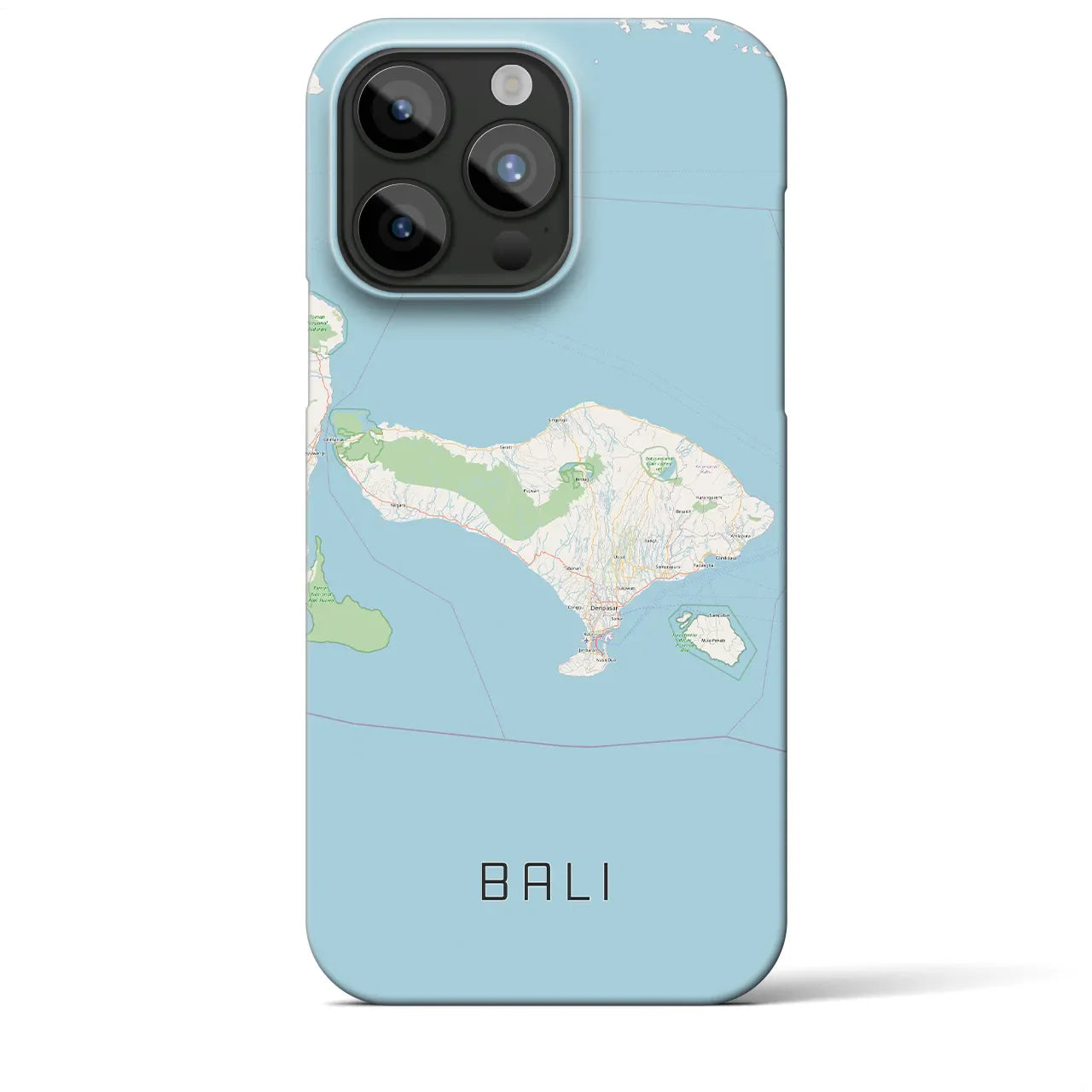 【バリ(インドネシア)】地図柄iPhoneケース(バックカバータイプ)