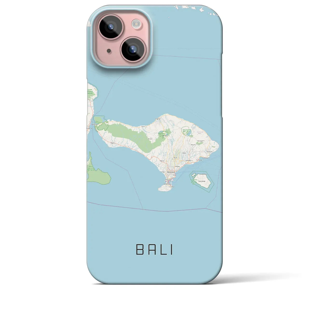 【バリ(インドネシア)】地図柄iPhoneケース(バックカバータイプ)