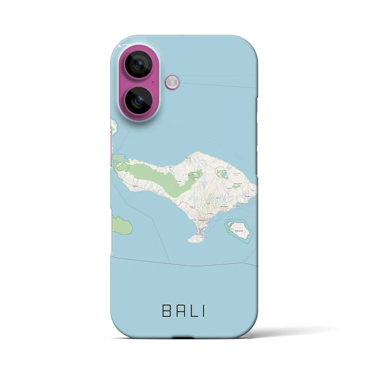 【バリ(インドネシア)】地図柄iPhoneケース(バックカバータイプ)