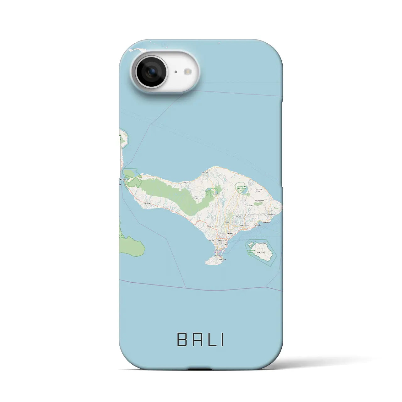 【バリ(インドネシア)】地図柄iPhoneケース(バックカバータイプ)