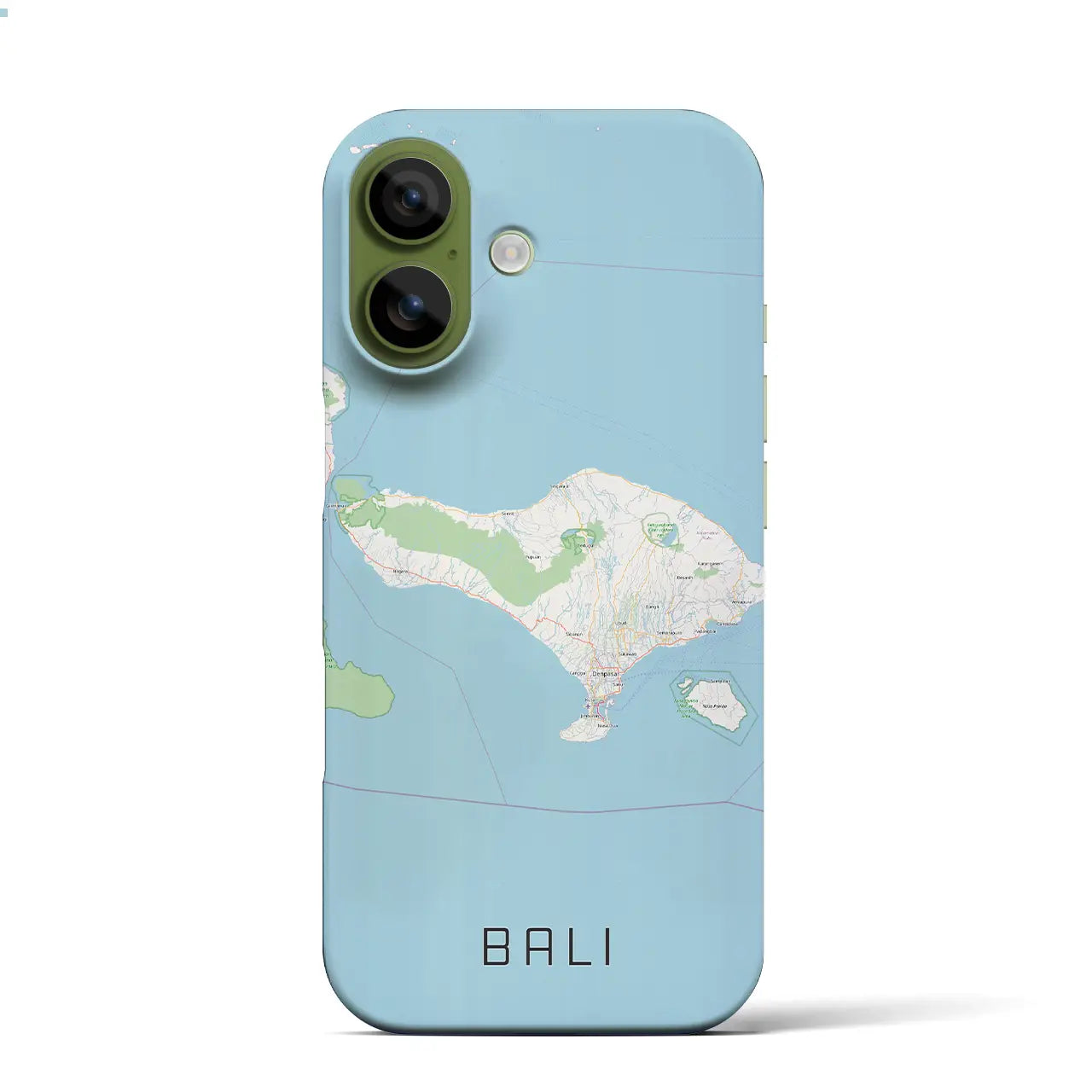 【バリ(インドネシア)】地図柄iPhoneケース(バックカバータイプ)ナチュラル・iPhone 17 Pro Max 用