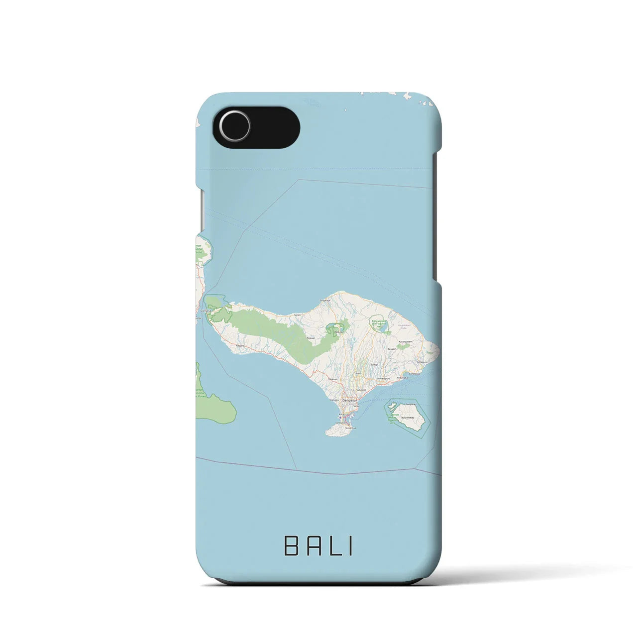 【バリ(インドネシア)】地図柄iPhoneケース(バックカバータイプ)