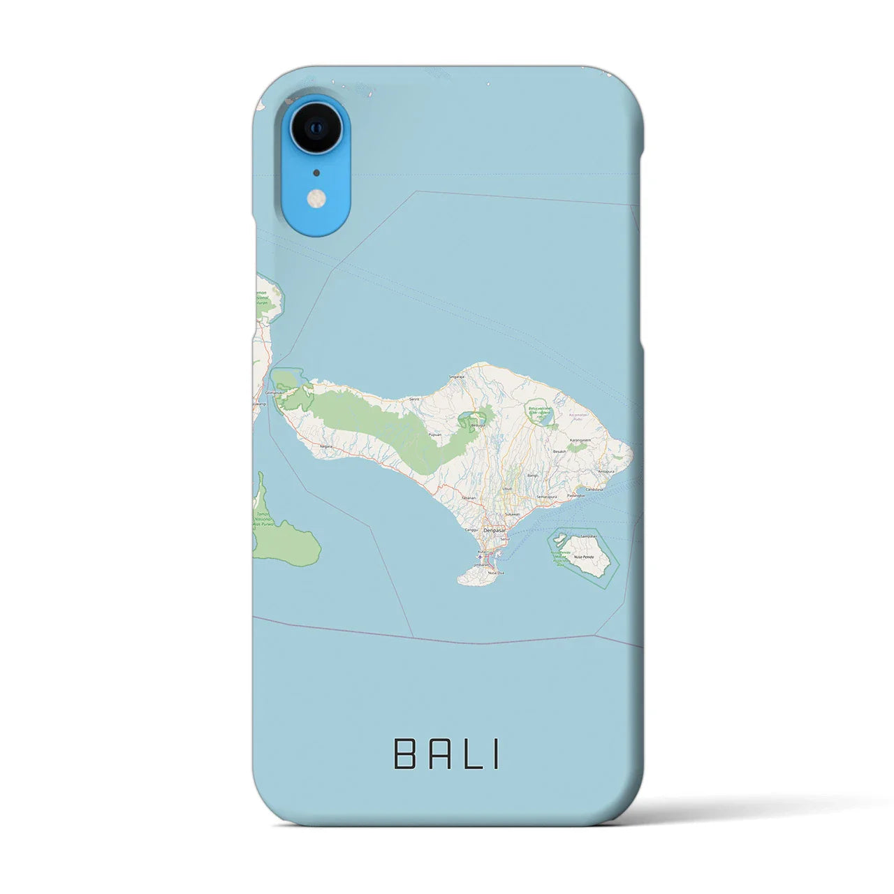 【バリ(インドネシア)】地図柄iPhoneケース(バックカバータイプ)
