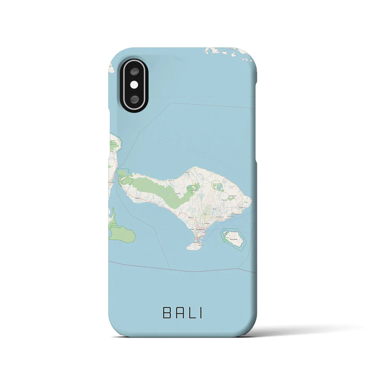 【バリ(インドネシア)】地図柄iPhoneケース(バックカバータイプ)