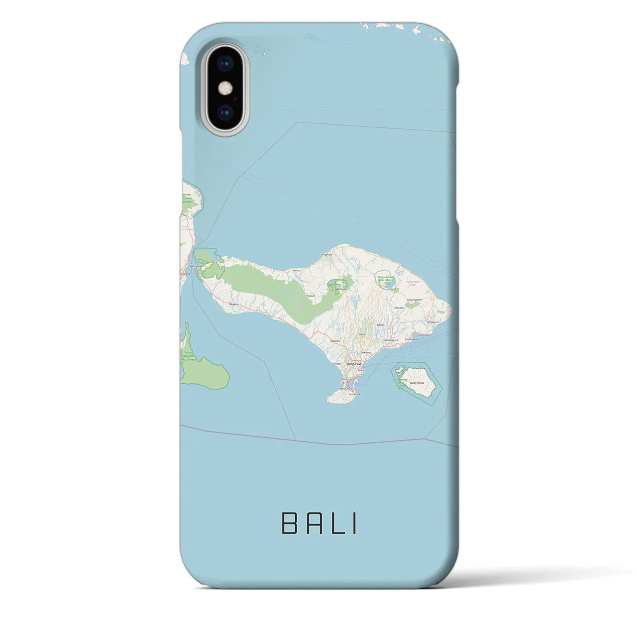 【バリ(インドネシア)】地図柄iPhoneケース(バックカバータイプ)