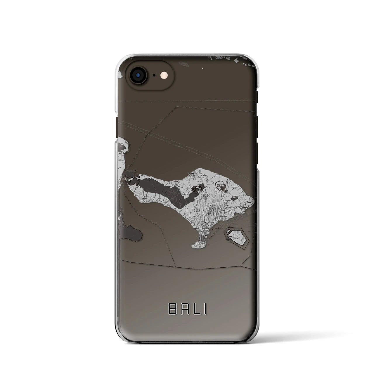 【バリ(インドネシア)】地図柄iPhoneケース(クリアタイプ)