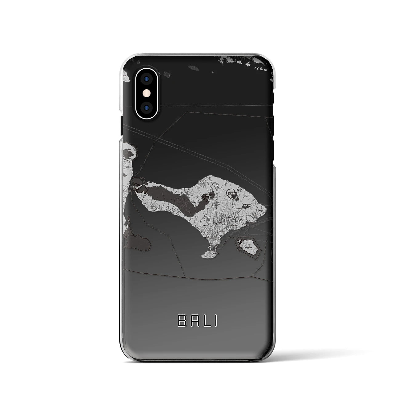 【バリ(インドネシア)】地図柄iPhoneケース(クリアタイプ)