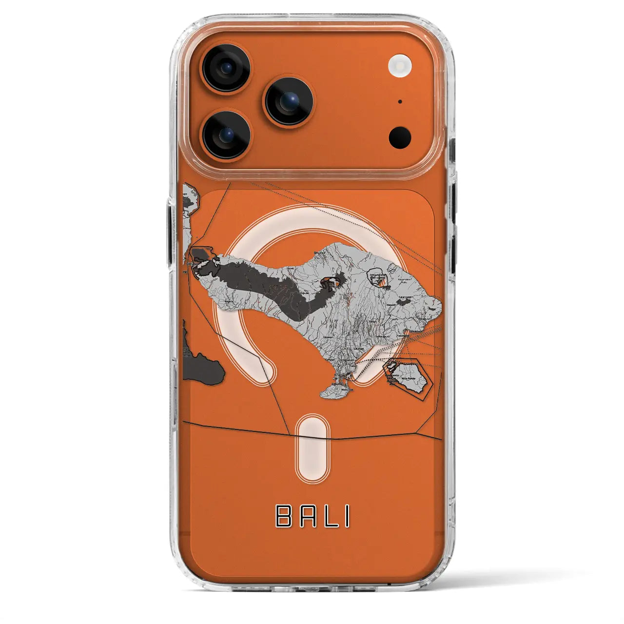 【バリ(インドネシア)】地図柄iPhoneケース(MagSafeタイプ)