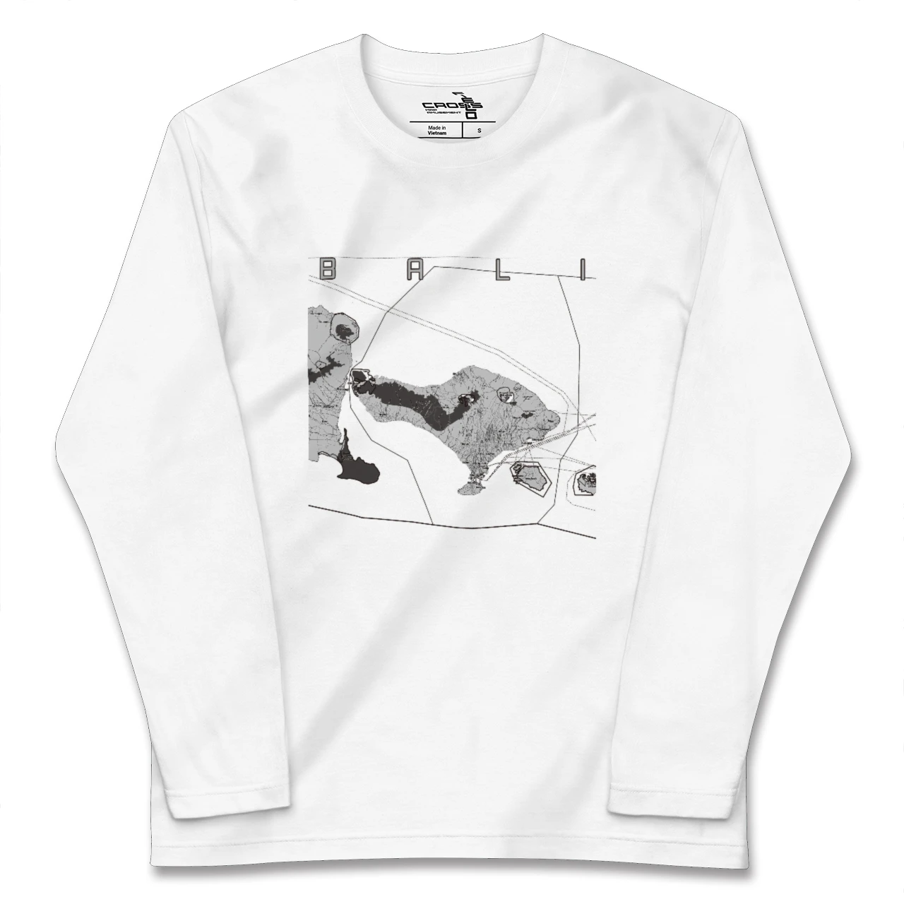 【バリ(インドネシア)】地図柄ロングスリーブTシャツ
