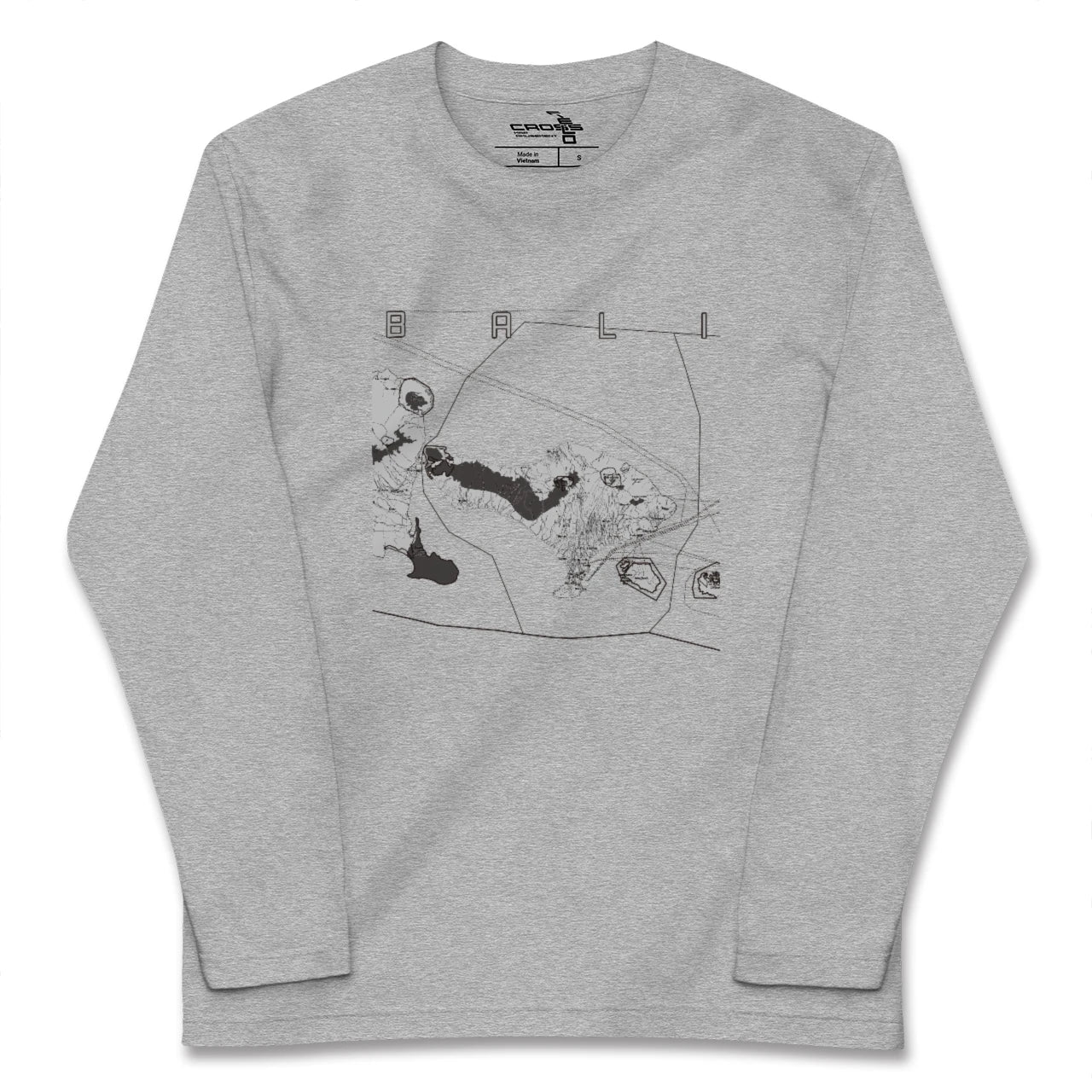 【バリ(インドネシア)】地図柄ロングスリーブTシャツ