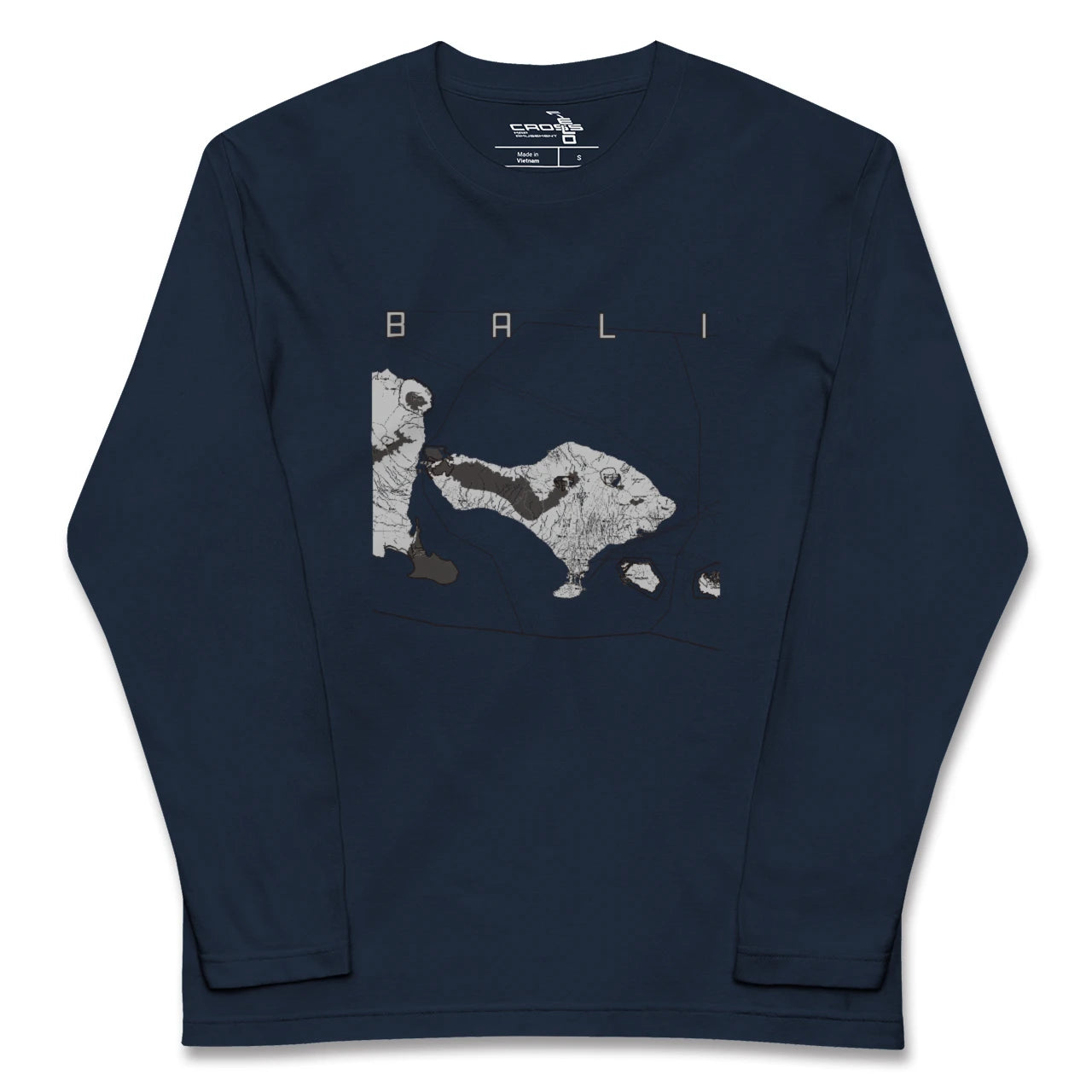 【バリ(インドネシア)】地図柄ロングスリーブTシャツ