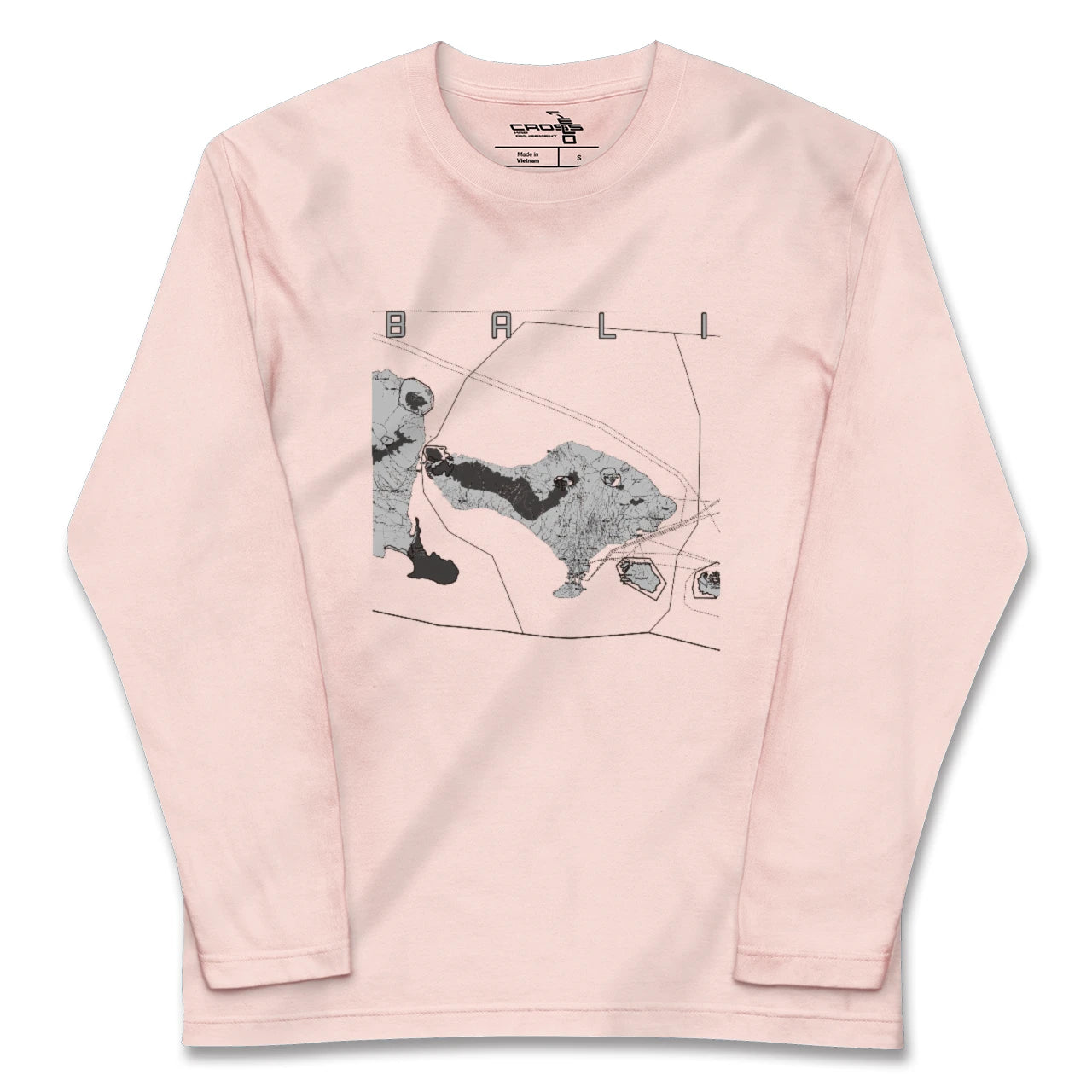 【バリ(インドネシア)】地図柄ロングスリーブTシャツ
