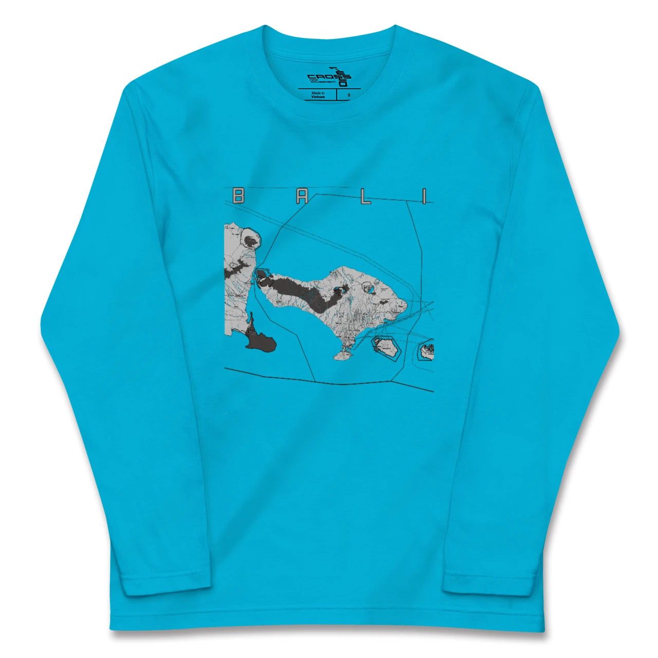 【バリ(インドネシア)】地図柄ロングスリーブTシャツ