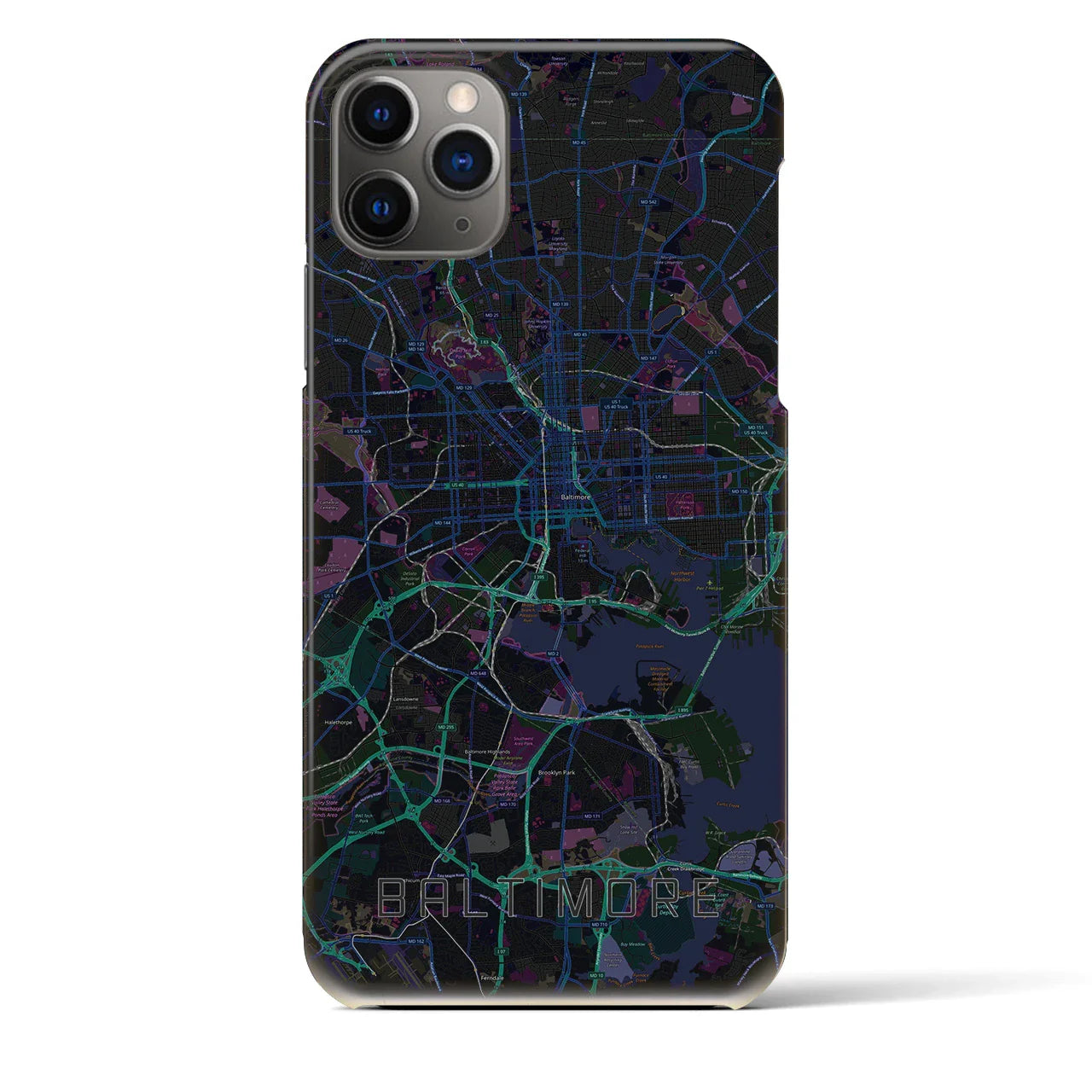 【ボルチモア(アメリカ)】地図柄iPhoneケース(バックカバータイプ)