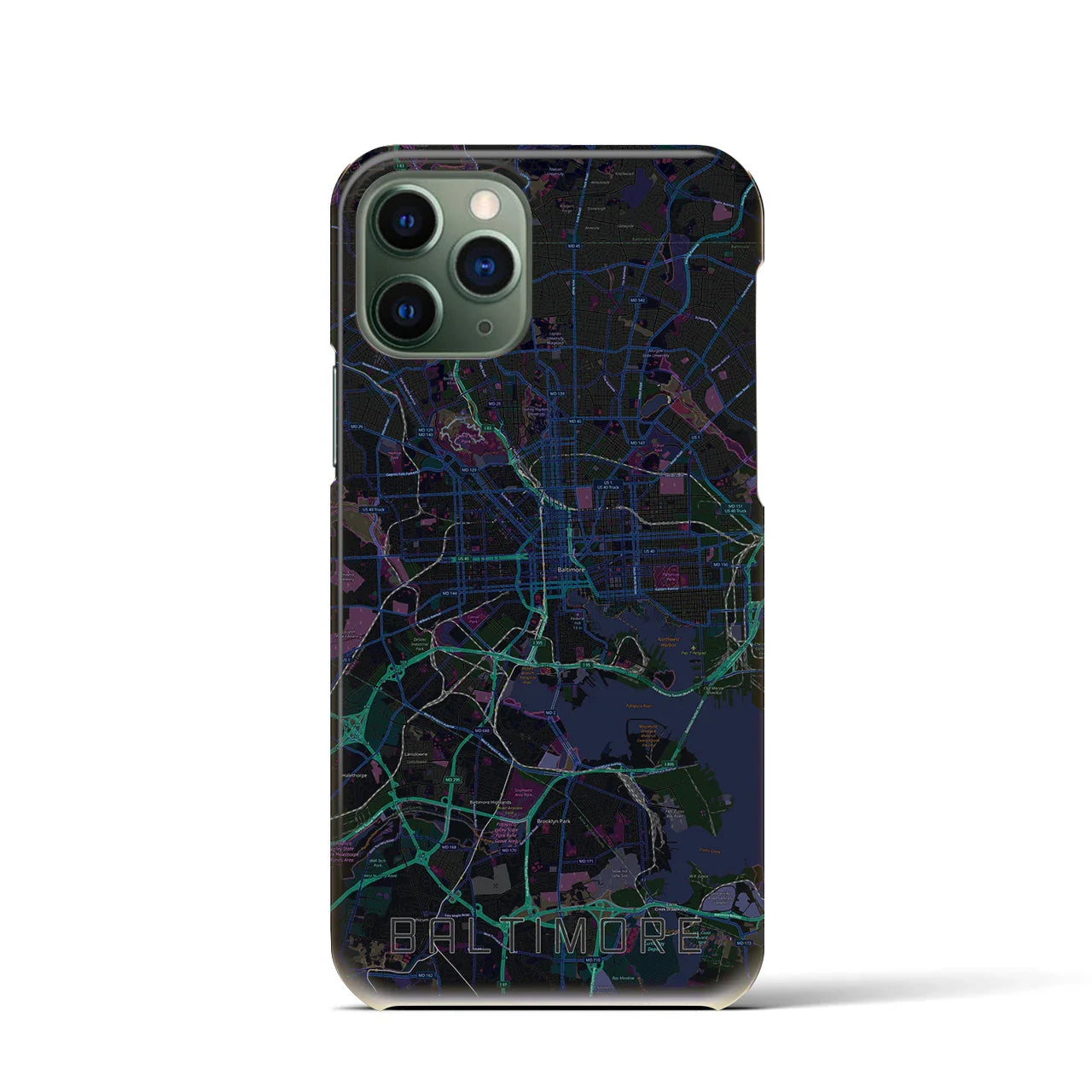 【ボルチモア(アメリカ)】地図柄iPhoneケース(バックカバータイプ)