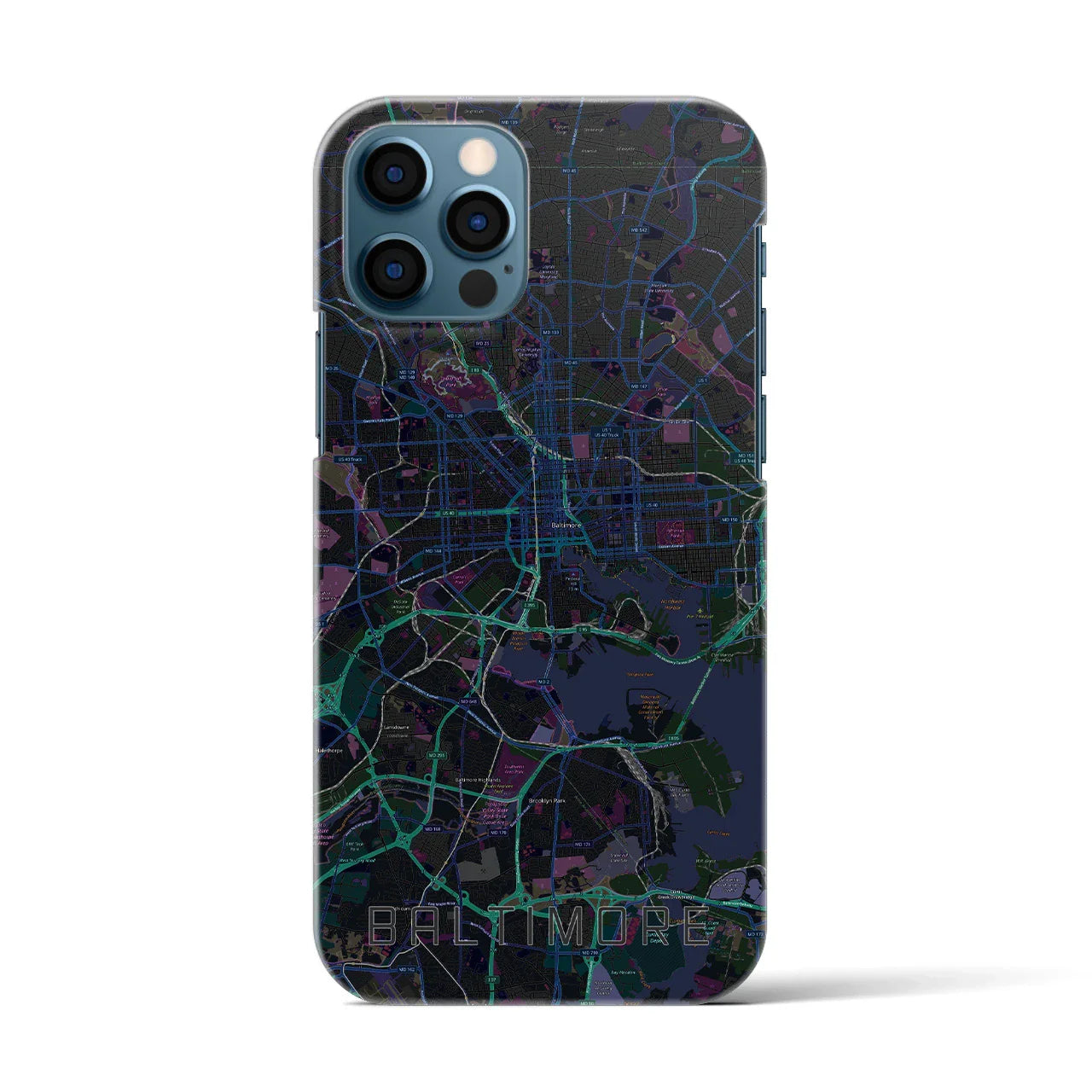【ボルチモア(アメリカ)】地図柄iPhoneケース(バックカバータイプ)