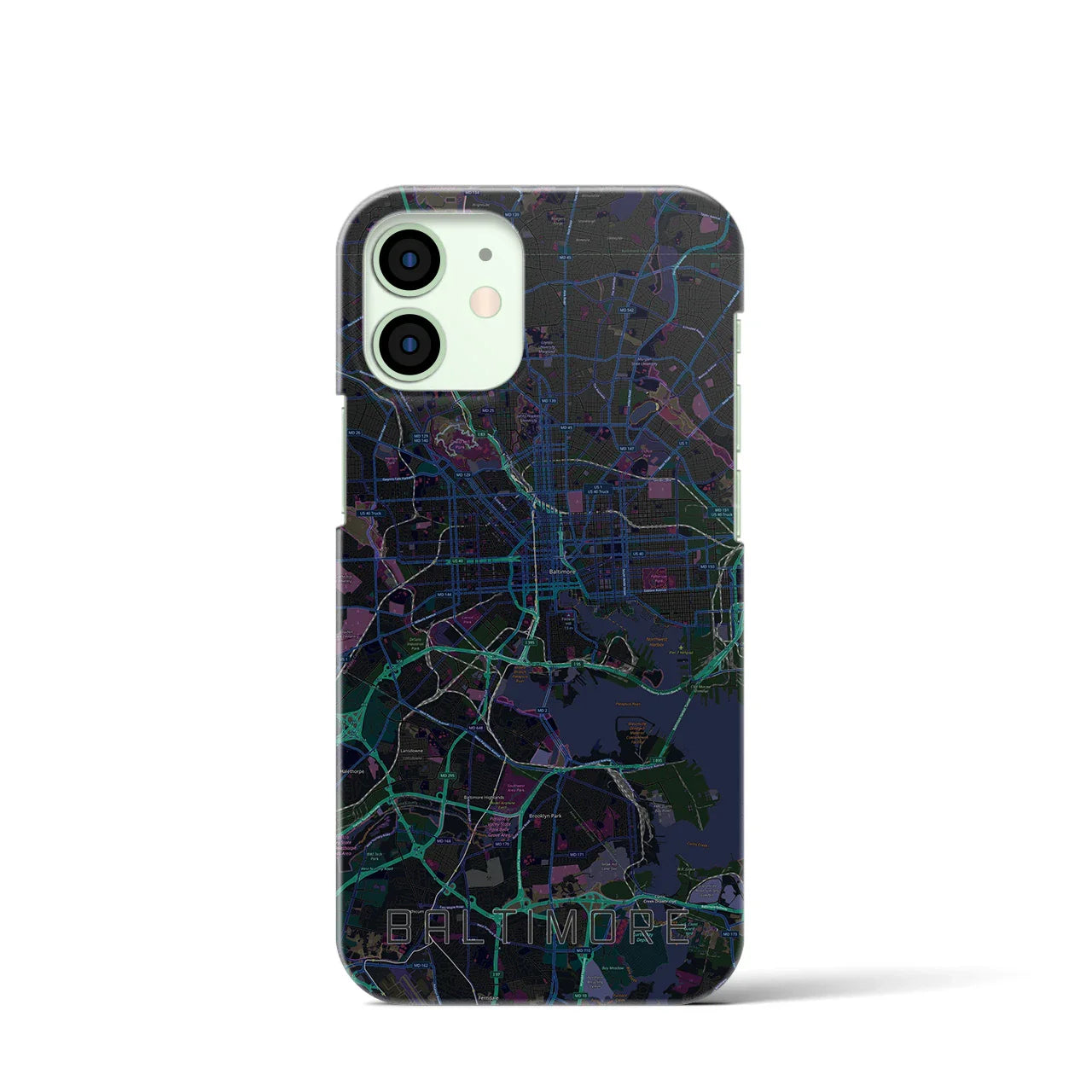 【ボルチモア(アメリカ)】地図柄iPhoneケース(バックカバータイプ)