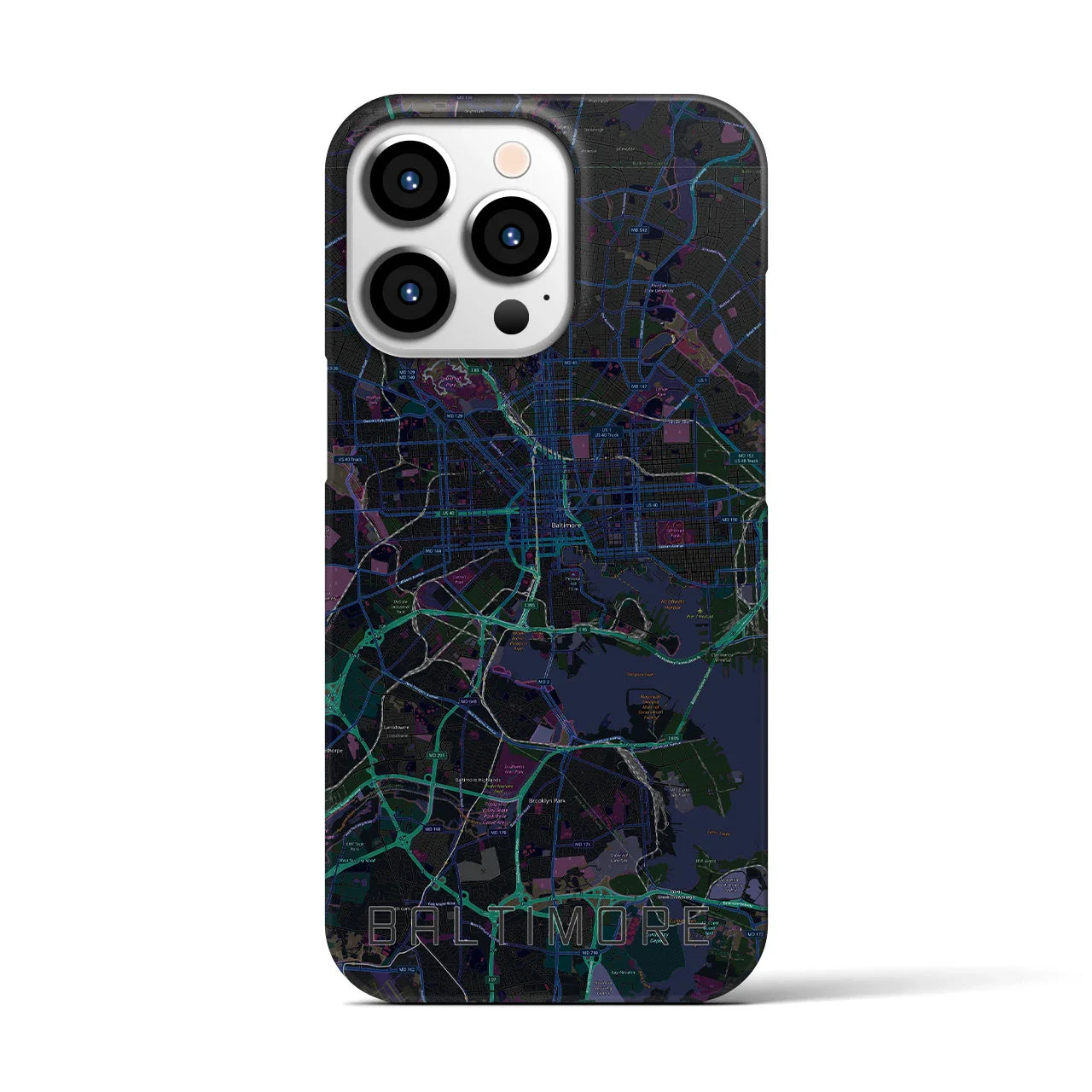 【ボルチモア(アメリカ)】地図柄iPhoneケース(バックカバータイプ)