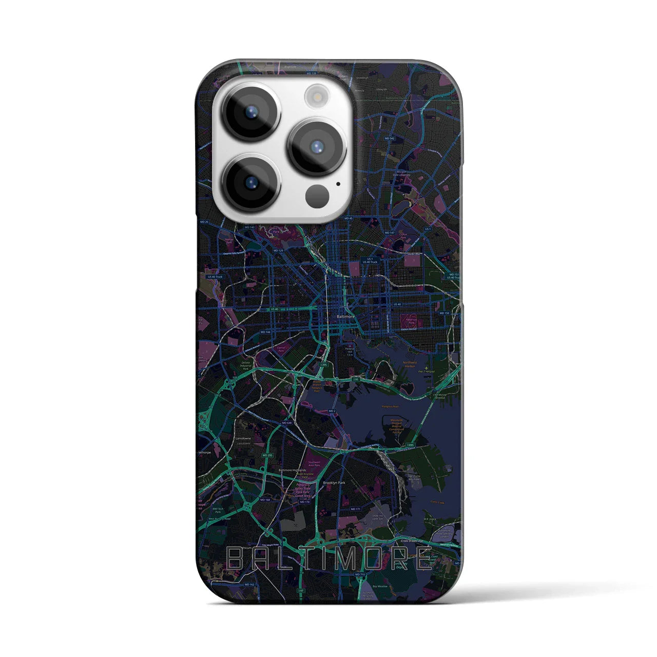 【ボルチモア(アメリカ)】地図柄iPhoneケース(バックカバータイプ)