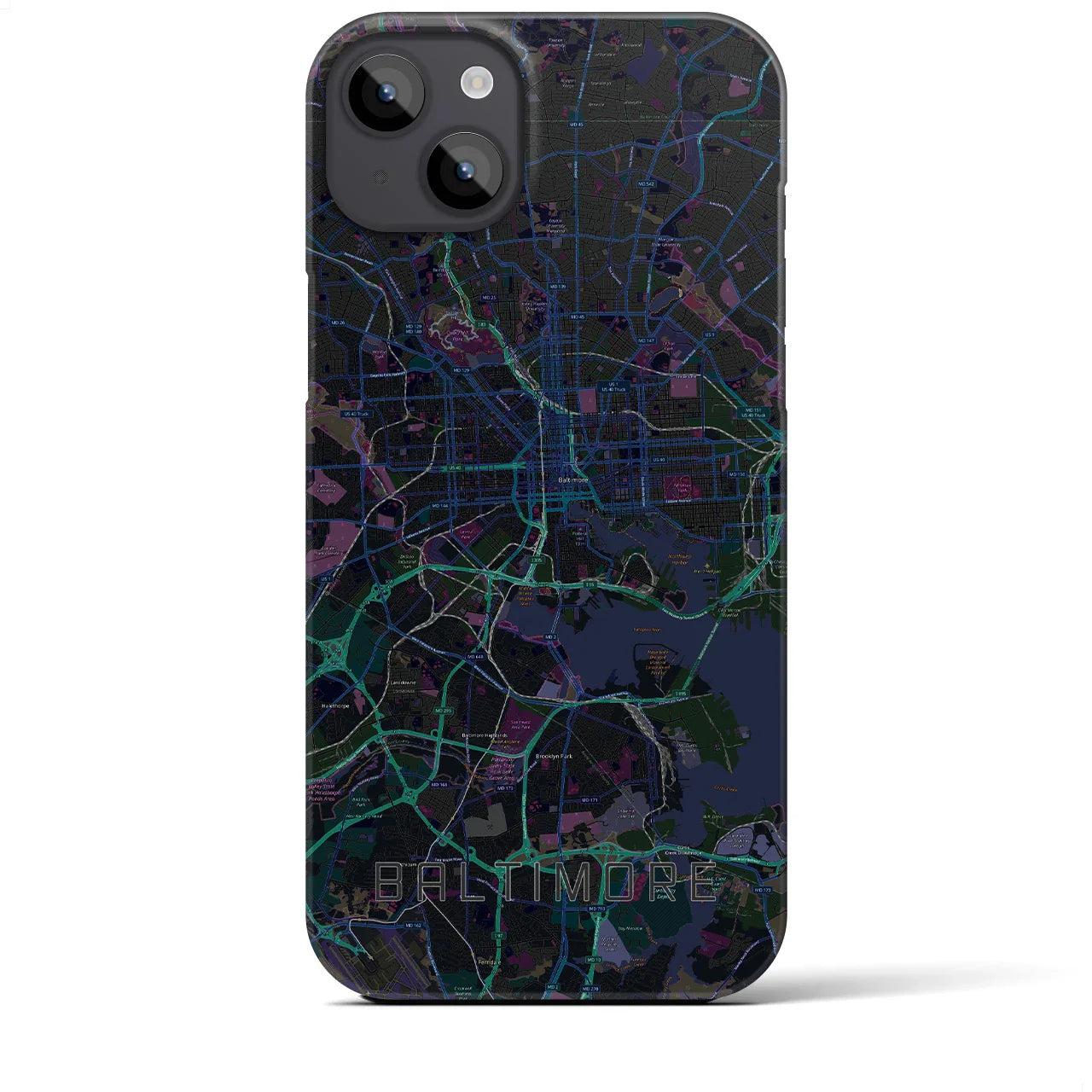 【ボルチモア(アメリカ)】地図柄iPhoneケース(バックカバータイプ)