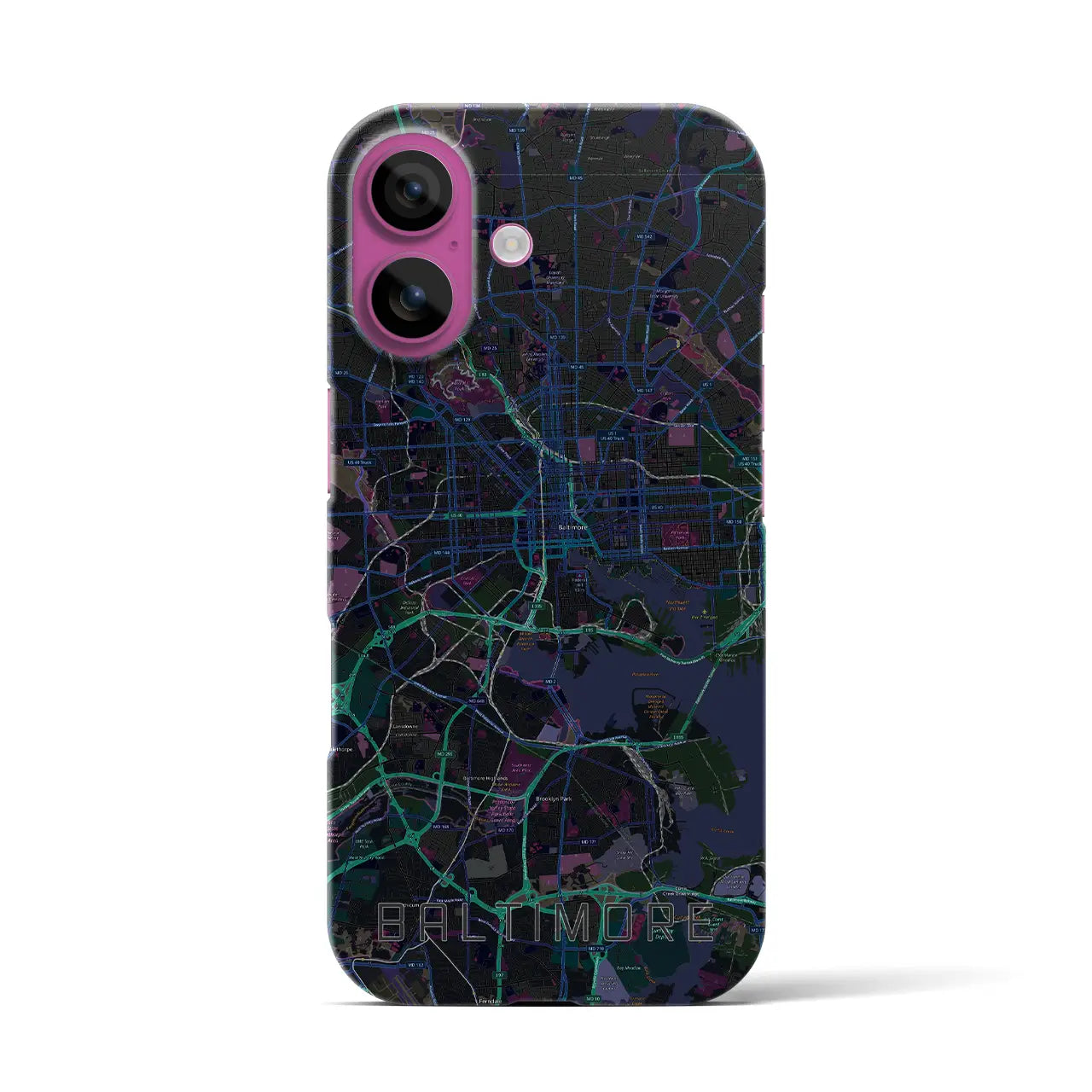 【ボルチモア(アメリカ)】地図柄iPhoneケース(バックカバータイプ)
