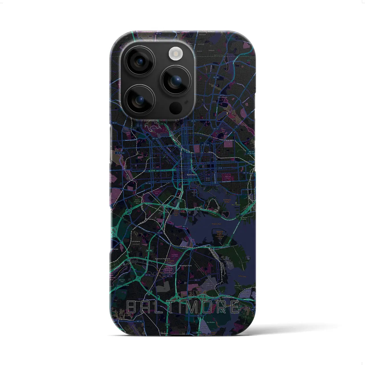 【ボルチモア(アメリカ)】地図柄iPhoneケース(バックカバータイプ)