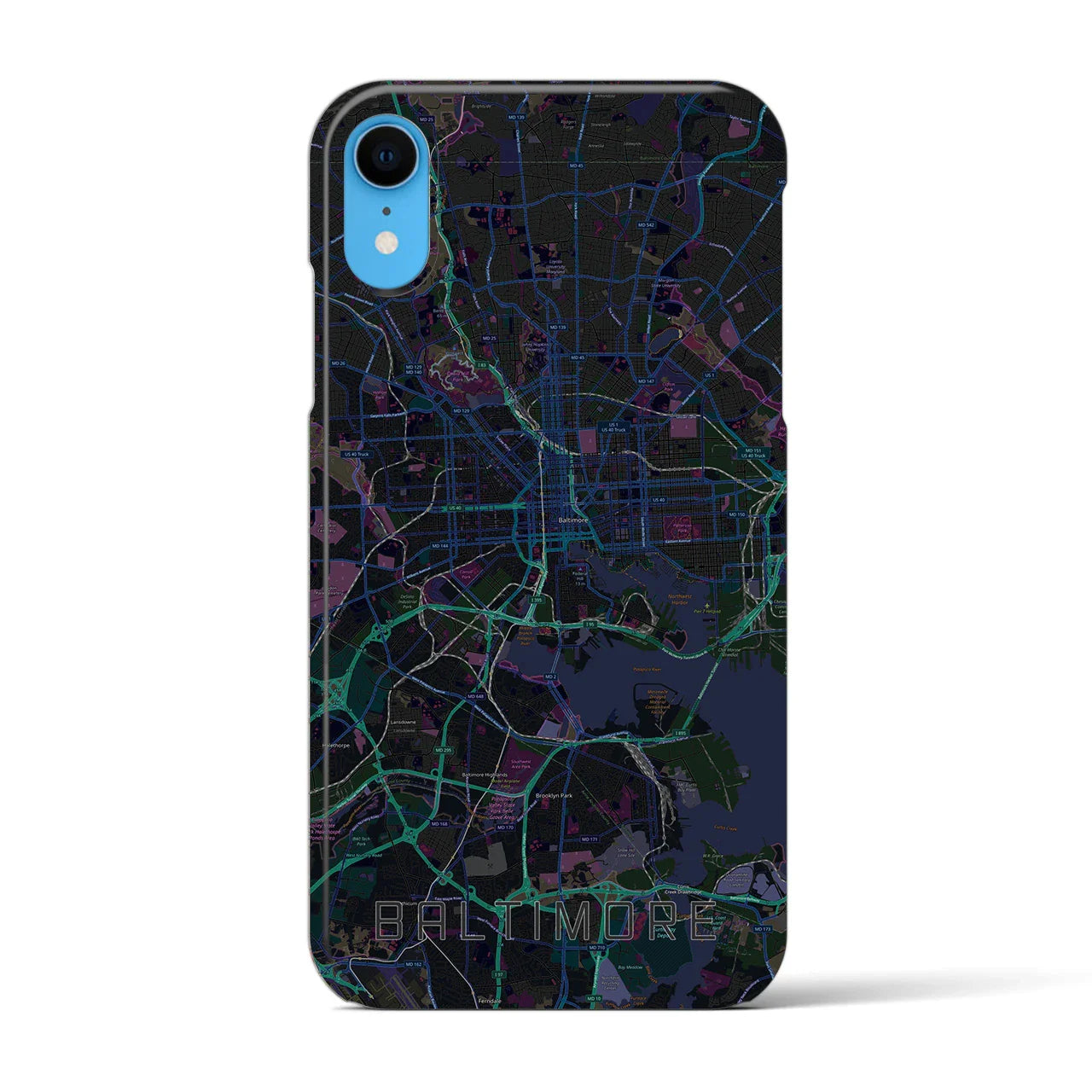 【ボルチモア(アメリカ)】地図柄iPhoneケース(バックカバータイプ)