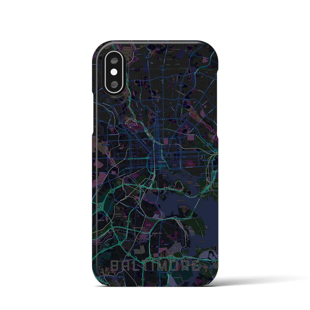 【ボルチモア(アメリカ)】地図柄iPhoneケース(バックカバータイプ)