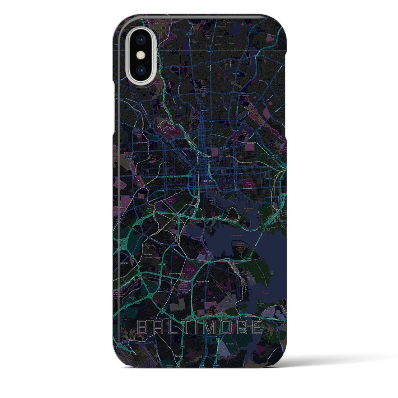 【ボルチモア(アメリカ)】地図柄iPhoneケース(バックカバータイプ)