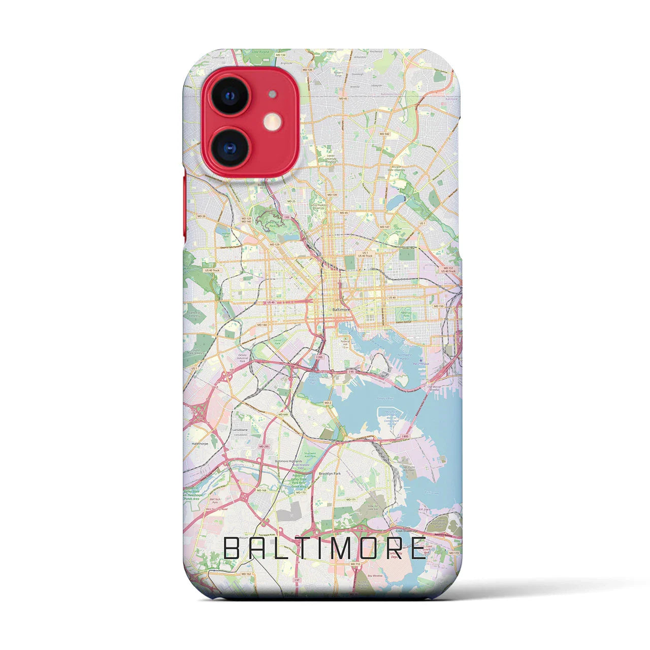 【ボルチモア(アメリカ)】地図柄iPhoneケース(バックカバータイプ)