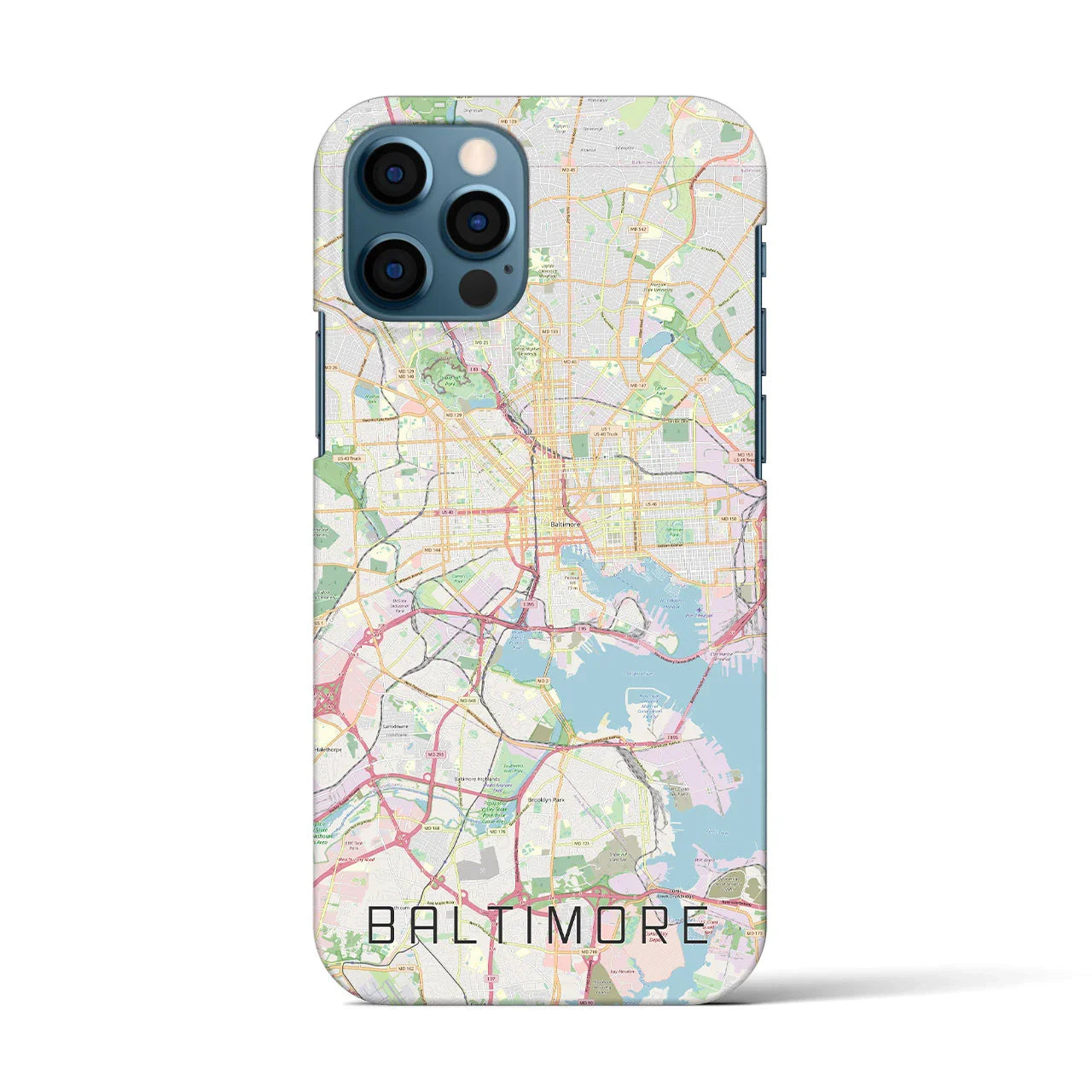 【ボルチモア(アメリカ)】地図柄iPhoneケース(バックカバータイプ)