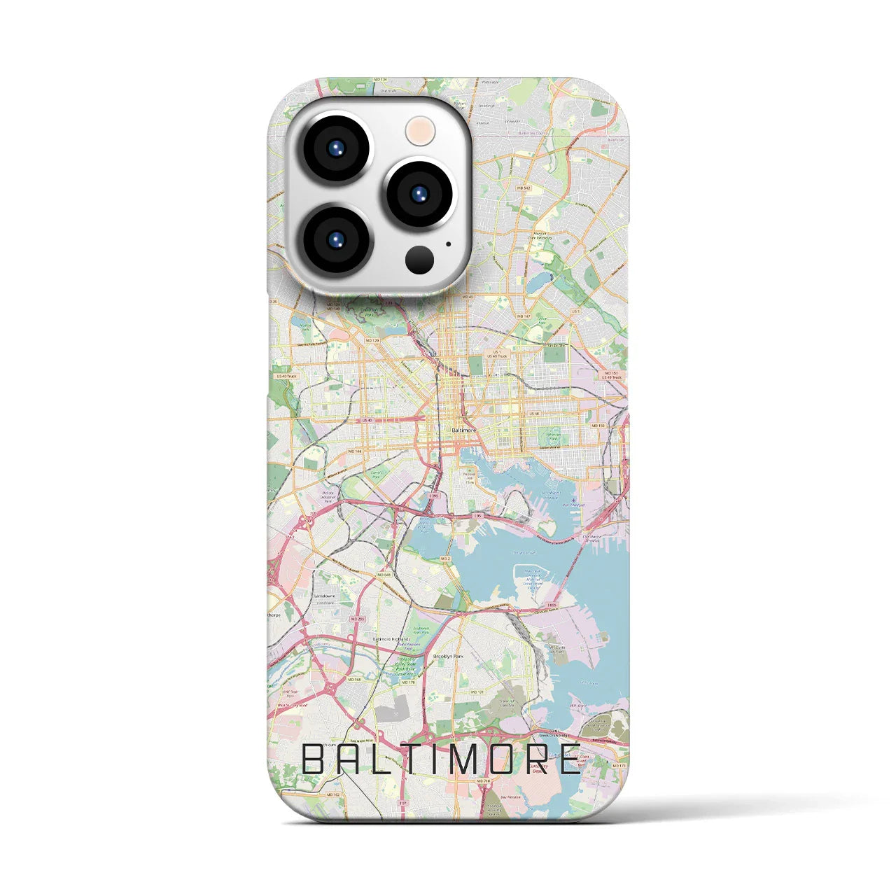【ボルチモア(アメリカ)】地図柄iPhoneケース(バックカバータイプ)