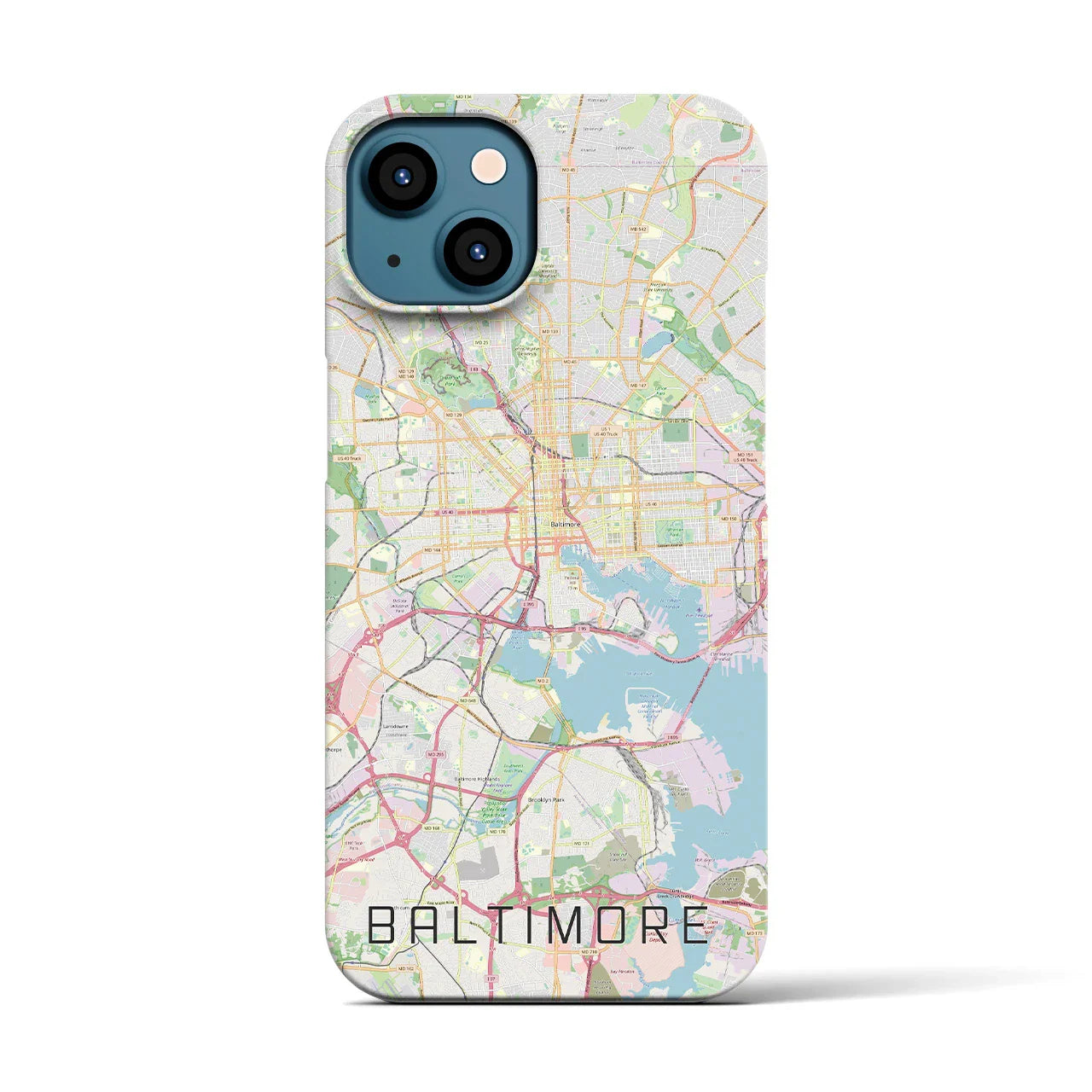 【ボルチモア(アメリカ)】地図柄iPhoneケース(バックカバータイプ)