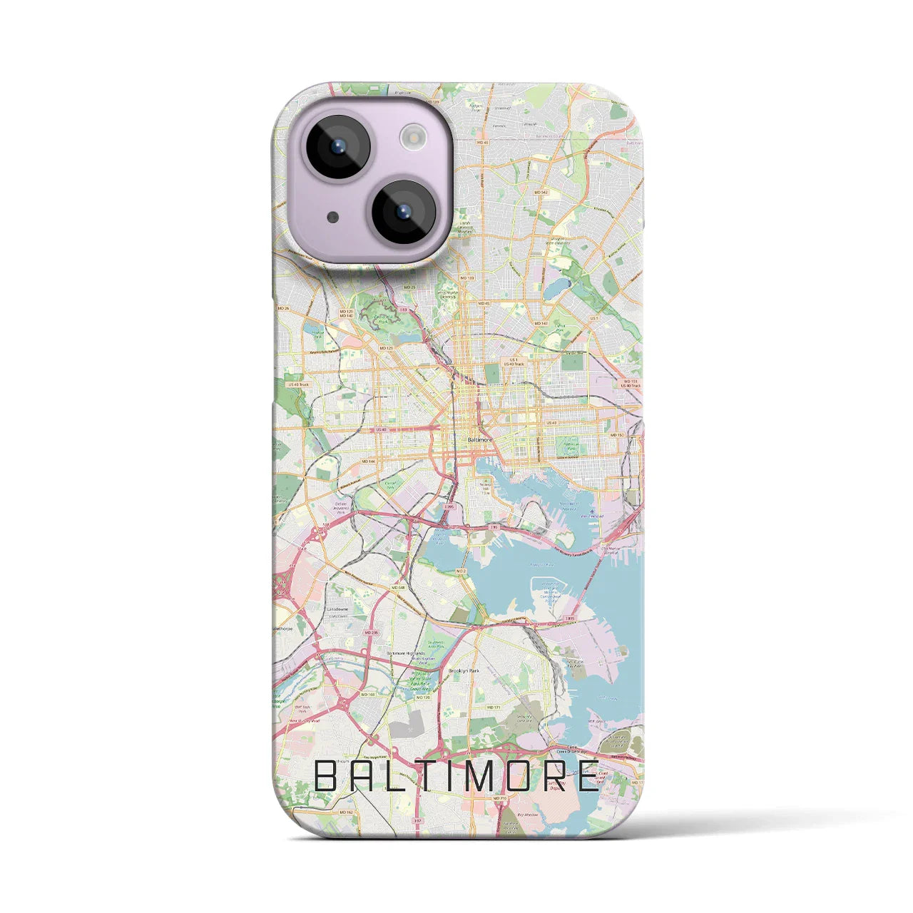 【ボルチモア(アメリカ)】地図柄iPhoneケース(バックカバータイプ)