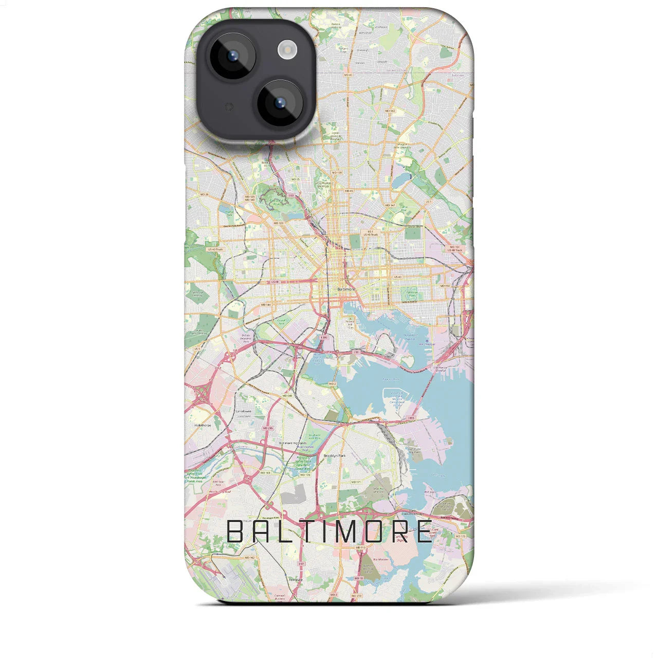 【ボルチモア(アメリカ)】地図柄iPhoneケース(バックカバータイプ)
