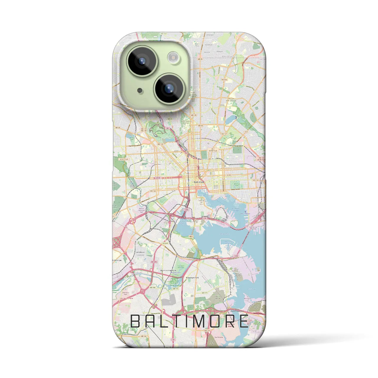 【ボルチモア(アメリカ)】地図柄iPhoneケース(バックカバータイプ)