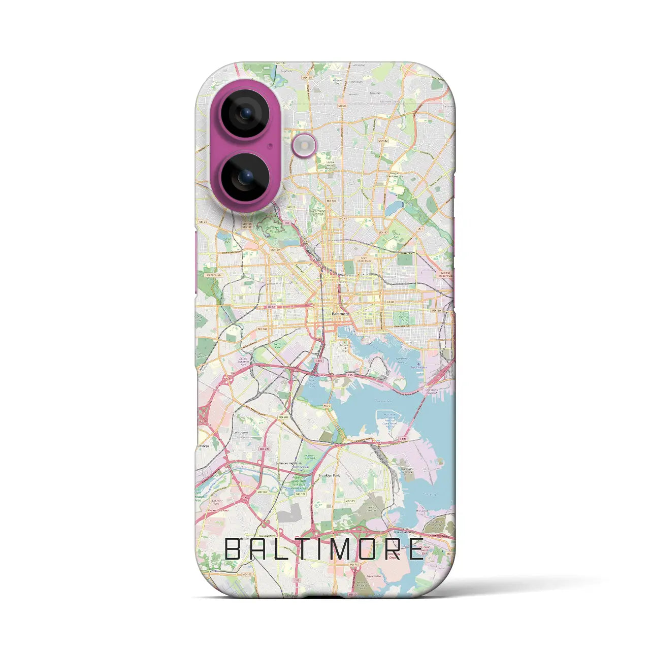 【ボルチモア(アメリカ)】地図柄iPhoneケース(バックカバータイプ)
