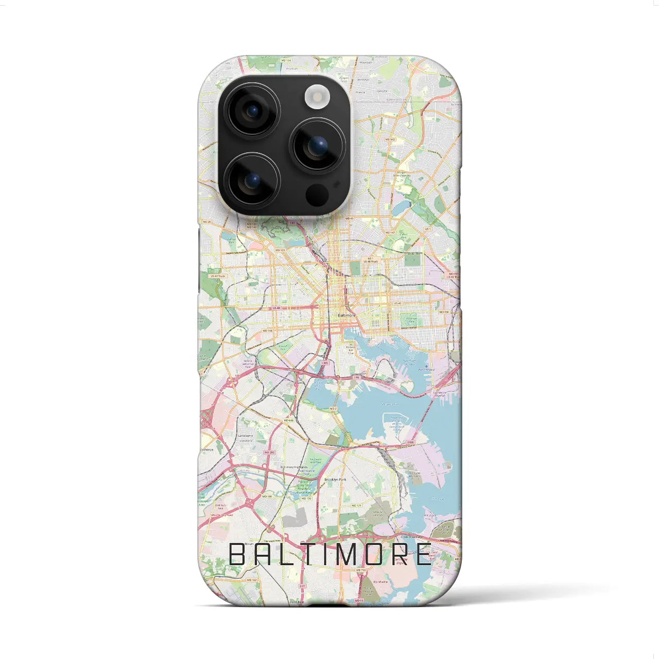 【ボルチモア(アメリカ)】地図柄iPhoneケース(バックカバータイプ)