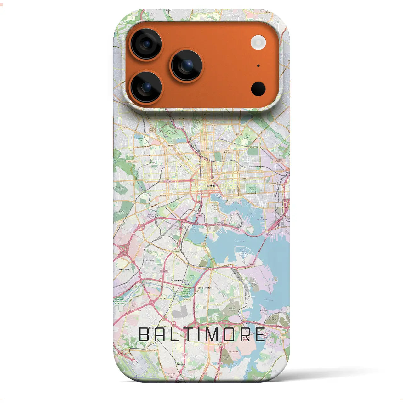 【ボルチモア(アメリカ)】地図柄iPhoneケース(バックカバータイプ)