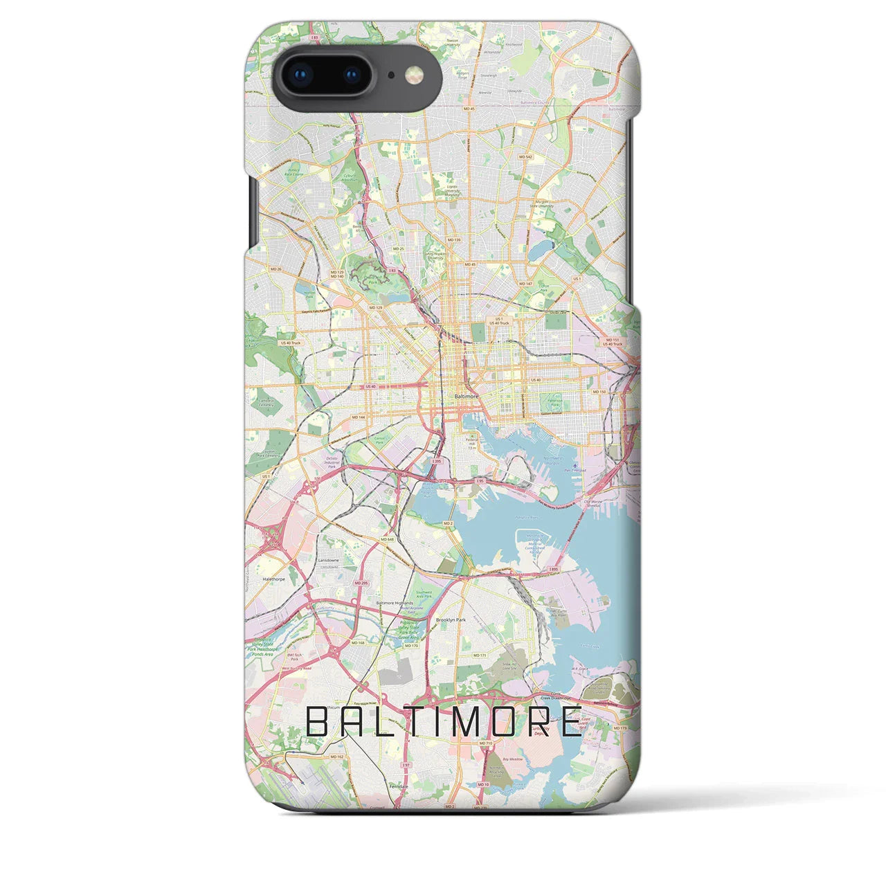 【ボルチモア(アメリカ)】地図柄iPhoneケース(バックカバータイプ)