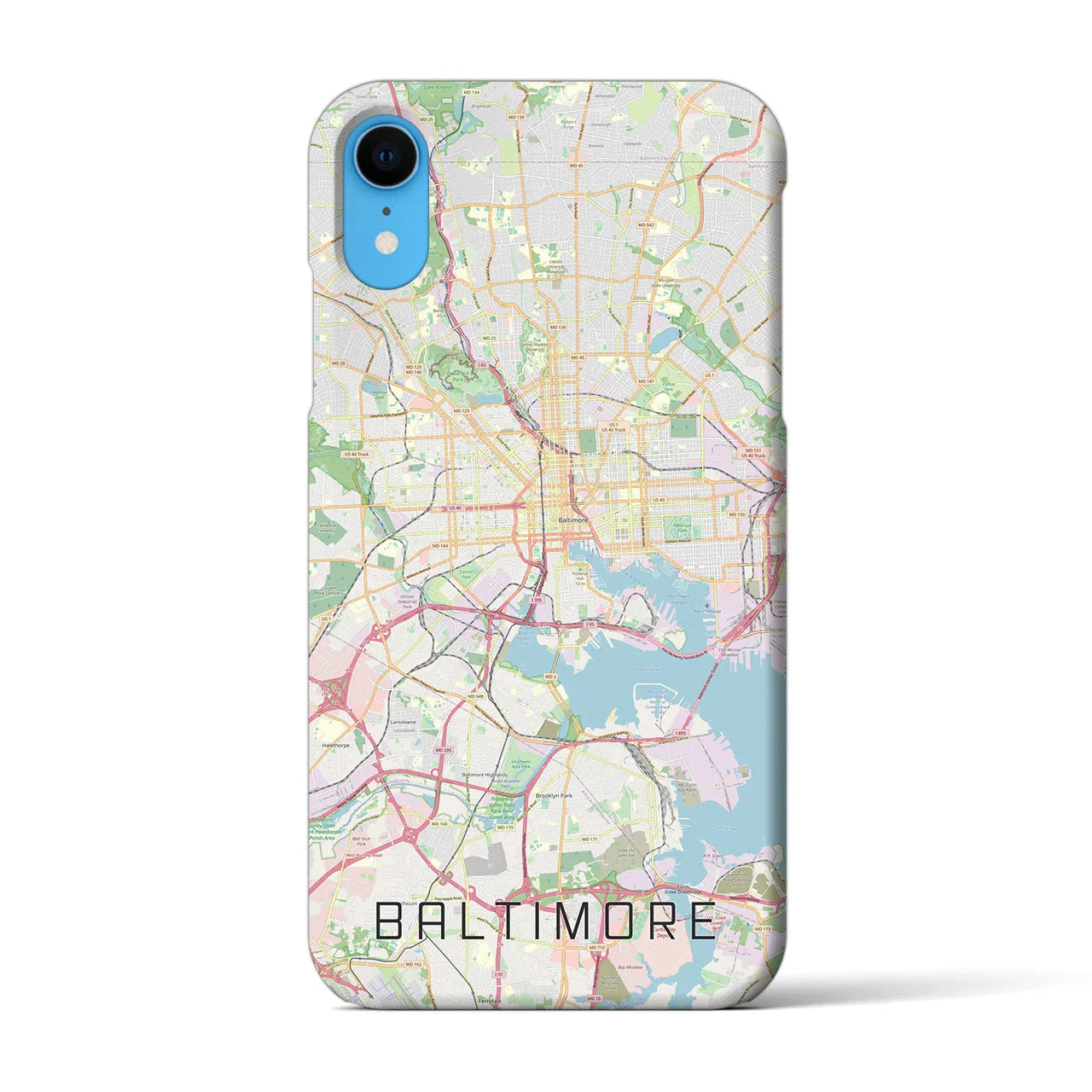 【ボルチモア(アメリカ)】地図柄iPhoneケース(バックカバータイプ)