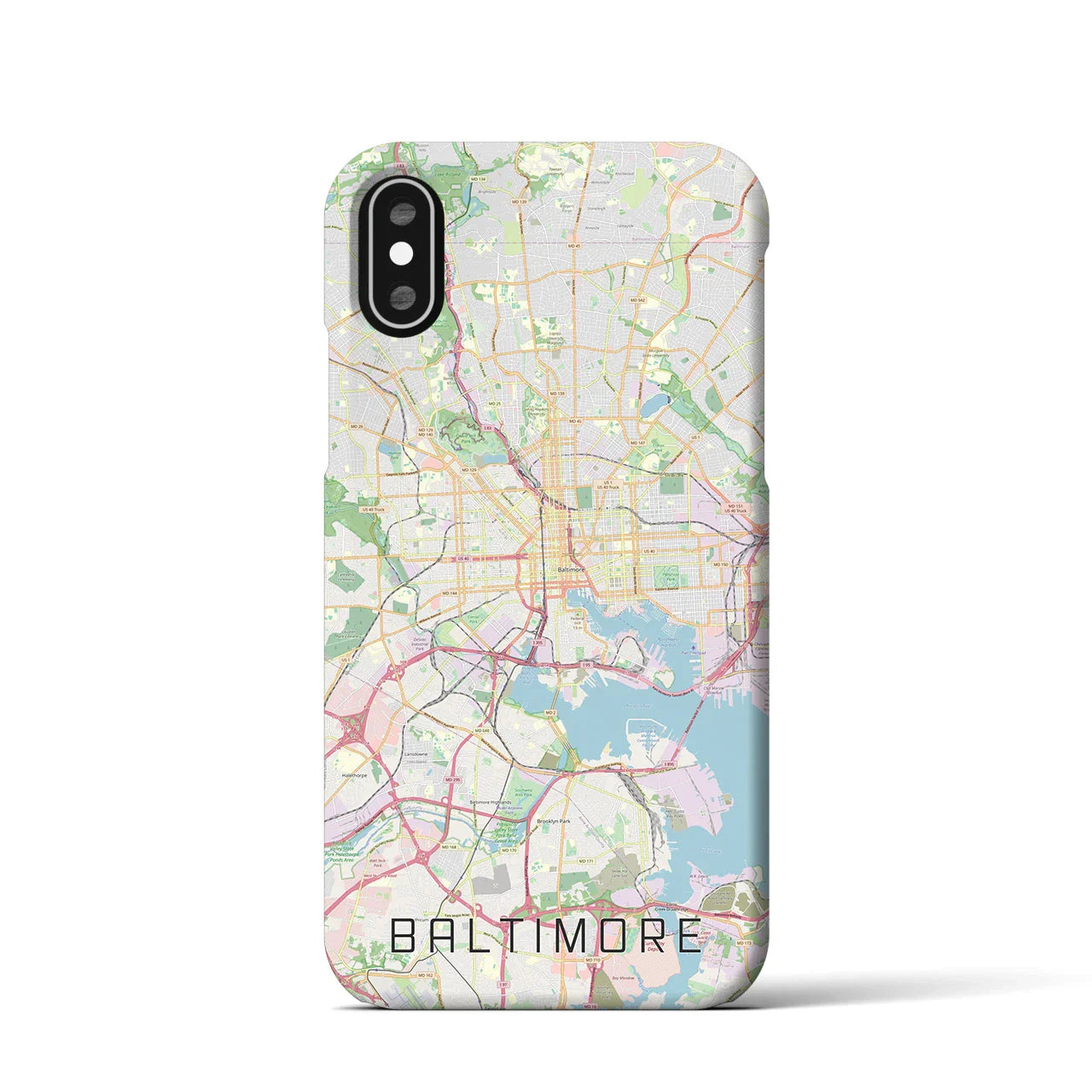 【ボルチモア(アメリカ)】地図柄iPhoneケース(バックカバータイプ)