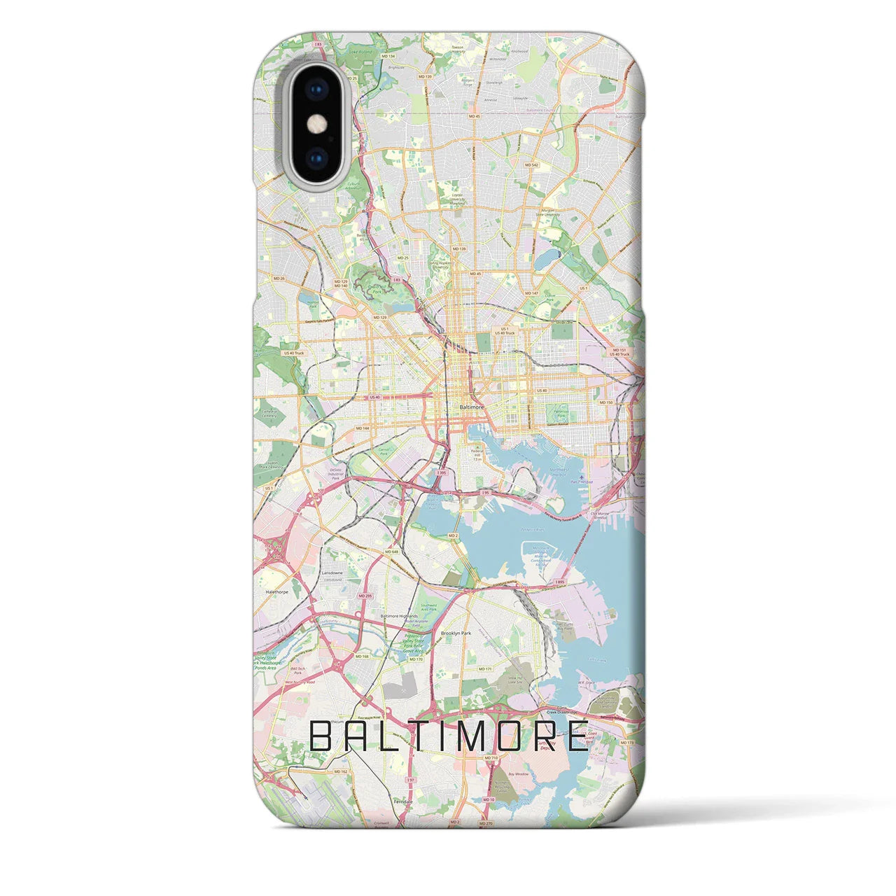 【ボルチモア(アメリカ)】地図柄iPhoneケース(バックカバータイプ)