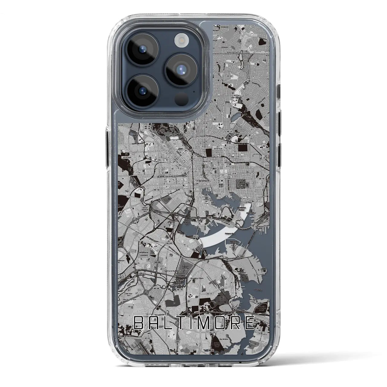【ボルチモア(アメリカ)】地図柄iPhoneケース(MagSafeタイプ)