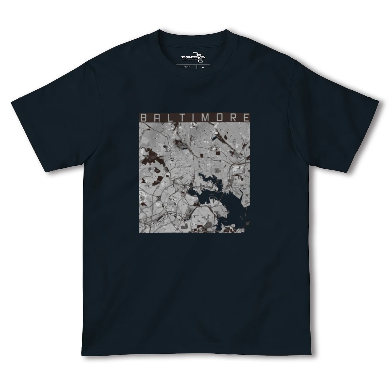 【ボルチモア(アメリカ)】地図柄ヘビーウェイトTシャツ