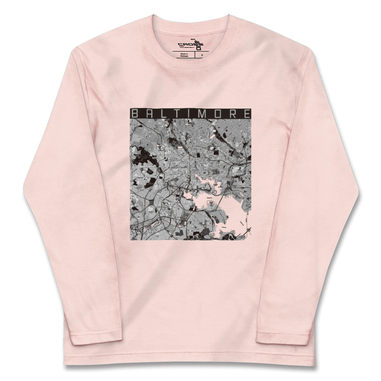 【ボルチモア(アメリカ)】地図柄ロングスリーブTシャツ