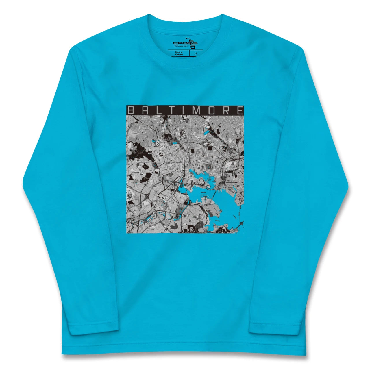 【ボルチモア(アメリカ)】地図柄ロングスリーブTシャツ