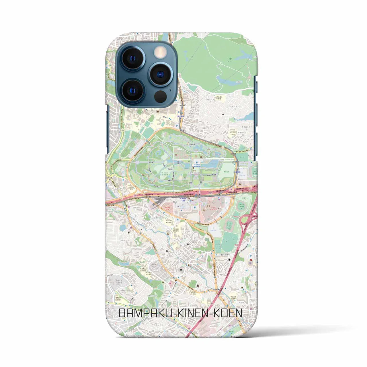 【万博記念公園(大阪府)】地図柄iPhoneケース(バックカバータイプ)
